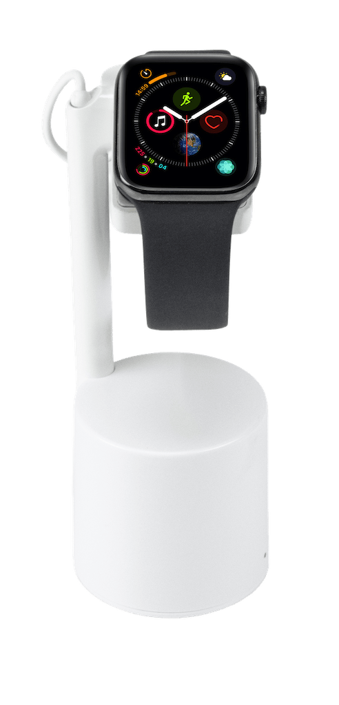 Smartwatch sur écran de sécurité blanc