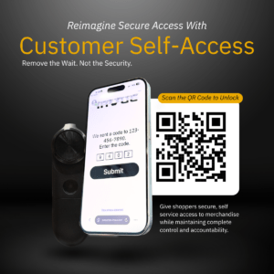 InVue Le « Customer Self Access » permet aux clients de déverrouiller eux-mêmes les articles sous clé, tout en garantissant la sécurité et en réduisant le recours à l'aide du personnel.