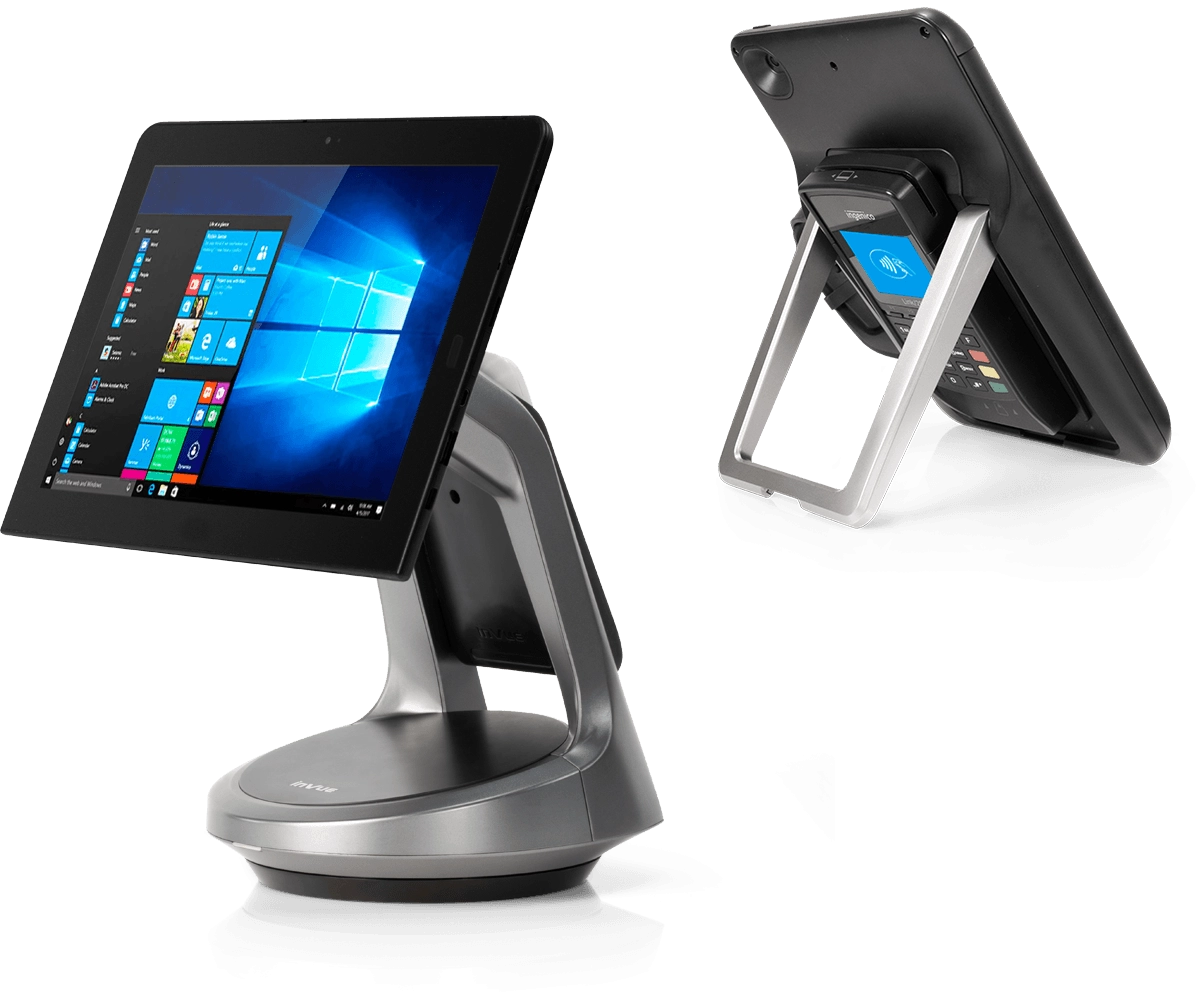 Deux supports de table pour les points de vente