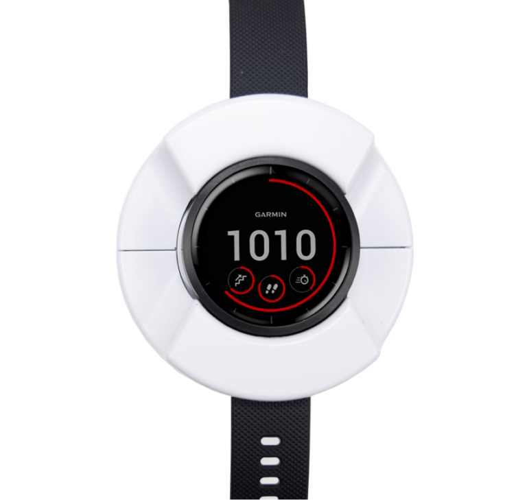 Smartwatch sur écran de sécurité blanc