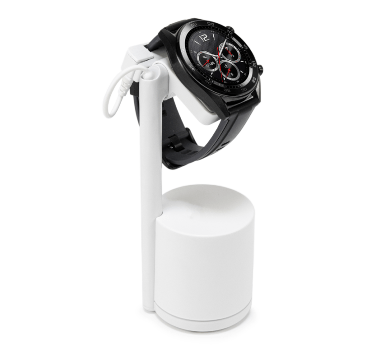 Smartwatch sur écran de sécurité blanc