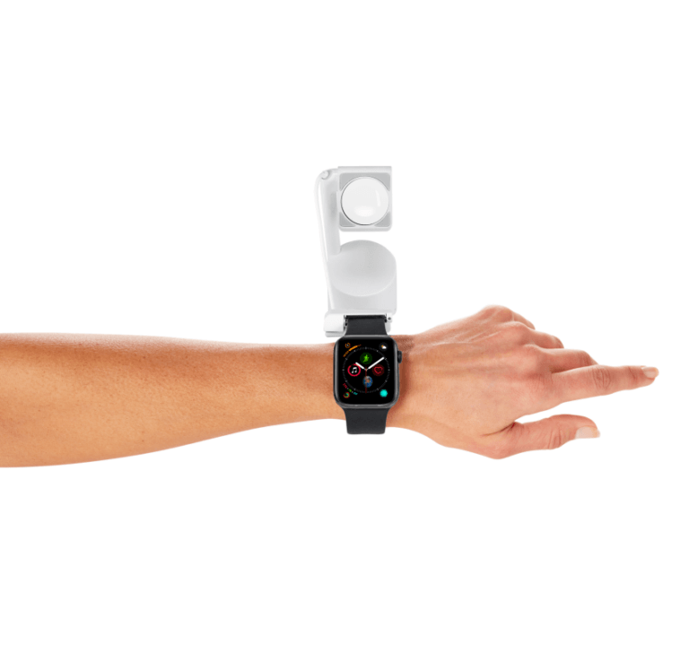 Smartwatch sur écran de sécurité blanc