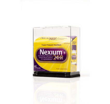 Boîte de médicaments Nexium dans une boîte de sécurité Sell-Thru