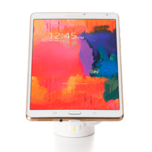 Tablette blanche sur support de sécurité blanc