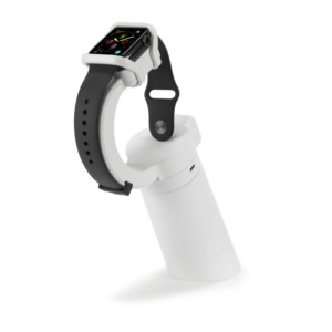 Smartwatch sur présentoir blanc