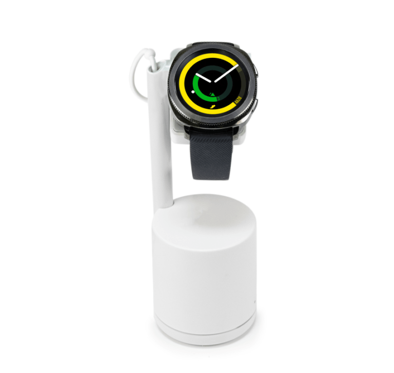 Smartwatch sur écran de sécurité blanc