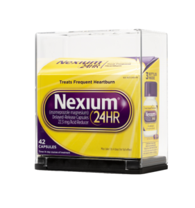 Boîte de médicaments Nexium dans une boîte de sécurité Sell-Thru