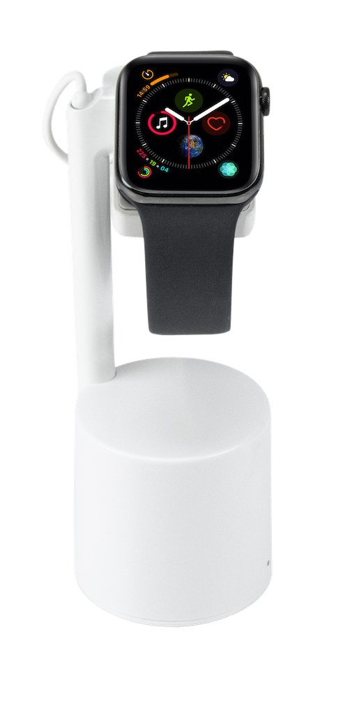 Smartwatch sur écran de sécurité blanc