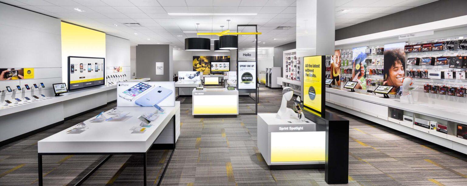 Intérieur d'un magasin Sprint