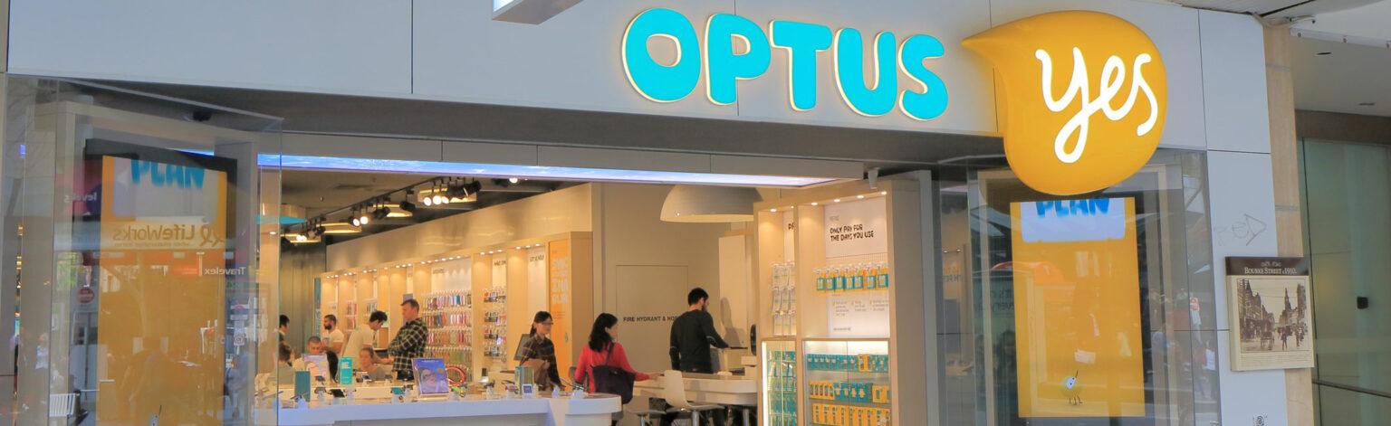 À l'intérieur d'un magasin Optus