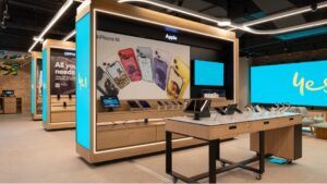 Intérieur du magasin Optus