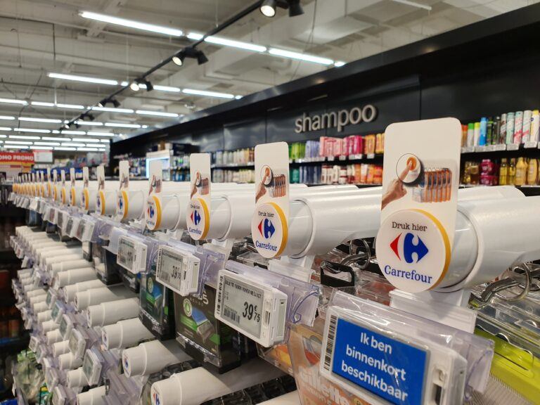 T1000 Sécurité des boutons-poussoirs chez Carrefour Belgique