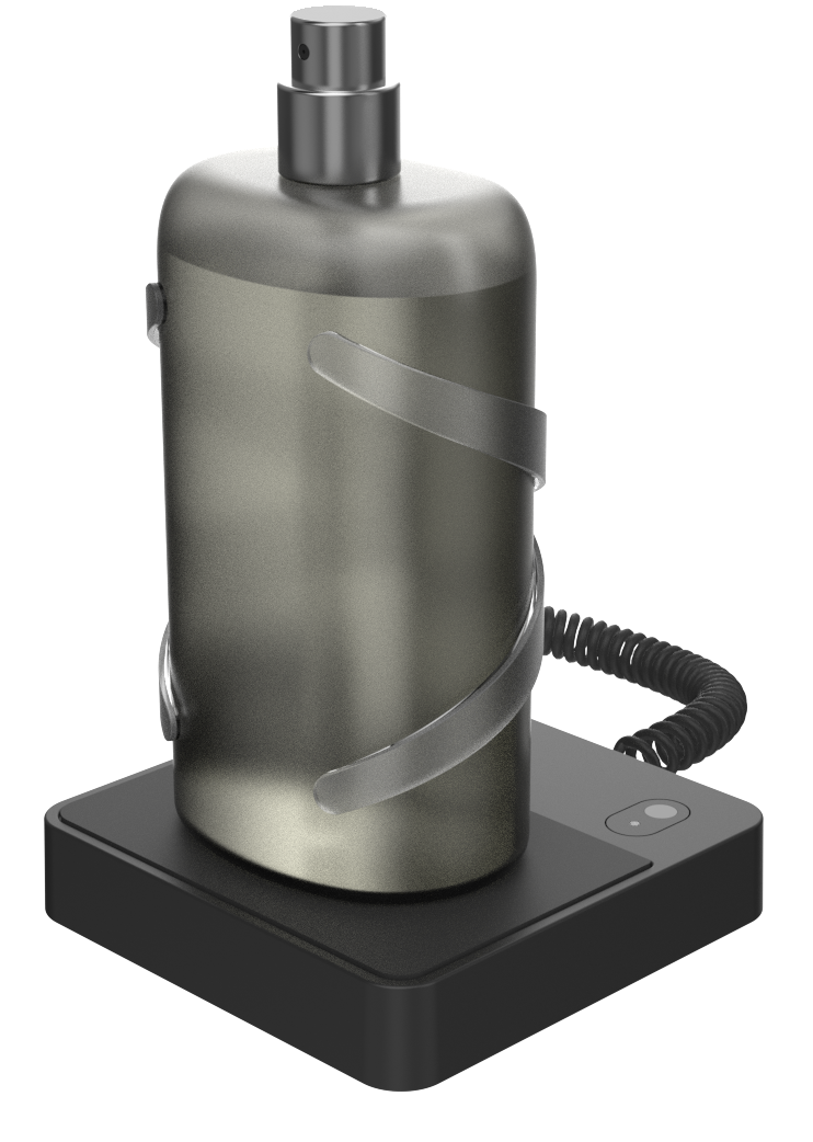 Produit InVue - Solution de sécurité pour les parfums Zips Podium