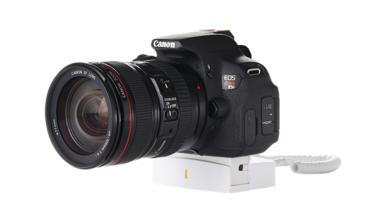 Sécurité de l'affichage des marchandises pour les appareils photo et les objectifs de type "point-and-shoot" et "DSLR