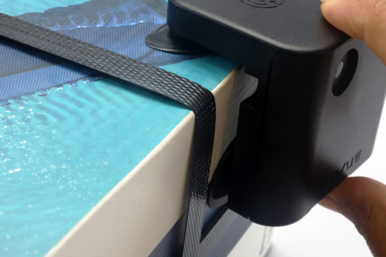 InVue« Le coin de » Package Wrap : compatibilité avec les bandes de forfait existantes