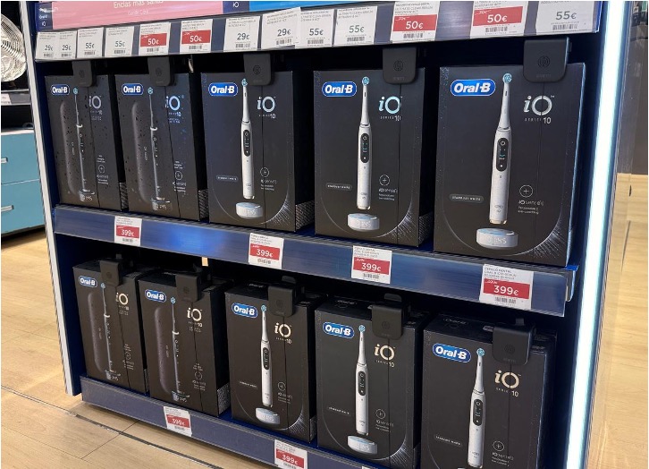 InVueProtection des colis : des « corner Package Wrap s » assurant la sécurité des produits de santé et de beauté vendus en magasin.